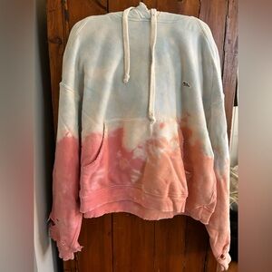 Re/Done Pastel Blue and Pink Hoodie